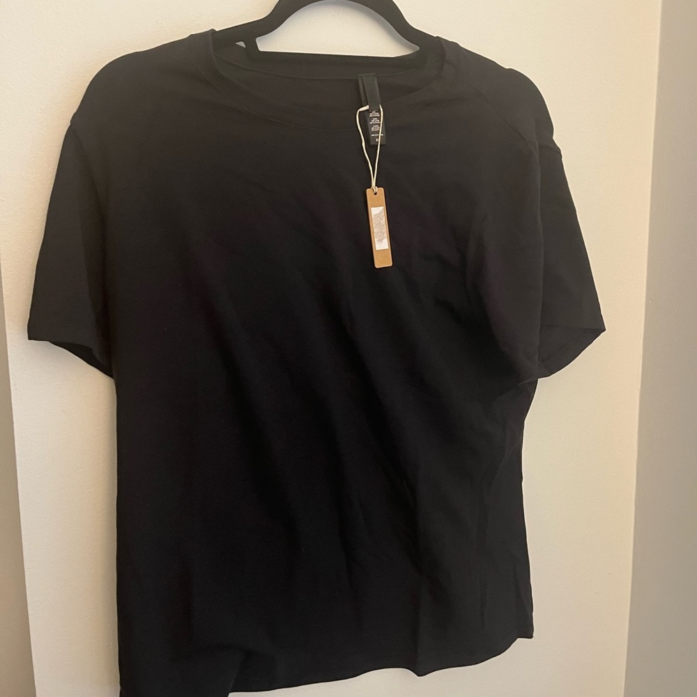 SKIMS stretch cotton tee - 3X - NWT - Soot/Black
